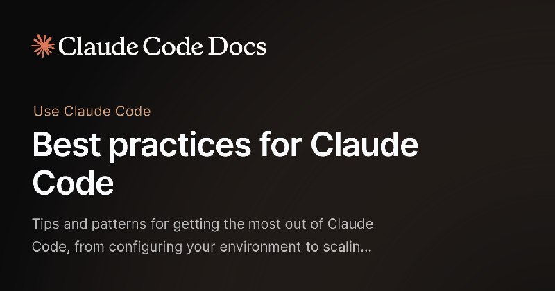 Best practices for Claude Code - Claude Code Docs