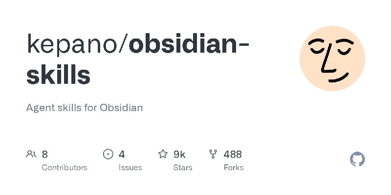 GitHub - kepano/obsidian-skills: Agent skills for Obsidian