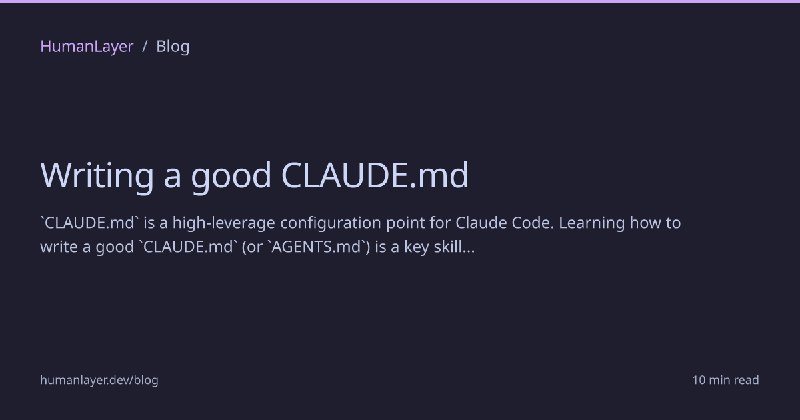 Writing a good CLAUDE.md